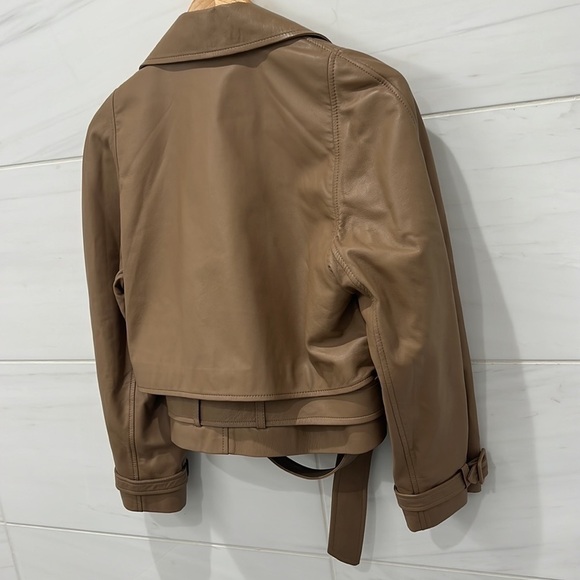Nour Hammour | NWT SOLD OUT Hatti Leather Jacket in Sand - Size FR 34/US 2 - Picture 13 of 14